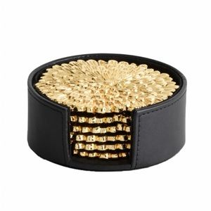 New Michael Aram Chrysanthemum coasters set gold